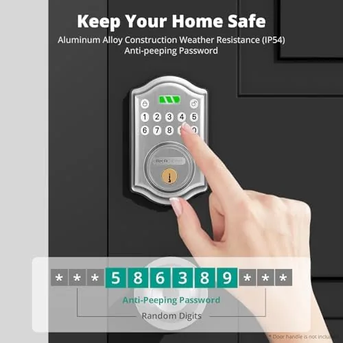 Another view of the Keyless Entry Door Lock with Keypad Smart Deadbolt for Front