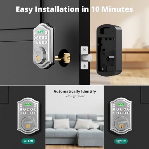 The Keyless Entry Door Lock with Keypad Smart Deadbolt for Front compared in context