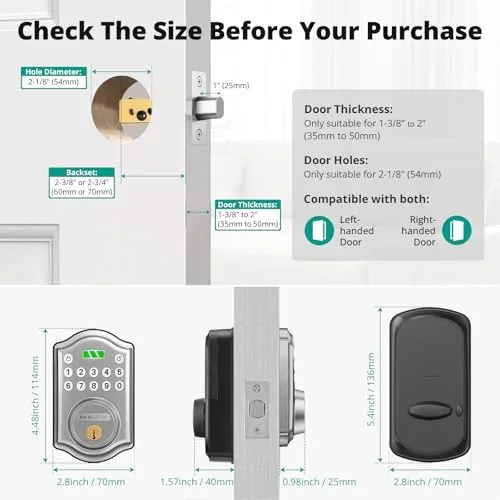 Testing the Keyless Entry Door Lock with Keypad Smart Deadbolt for Front over two weeks
