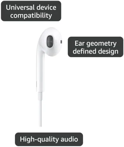 EarPods plugged into a modern iPhone during a phone call