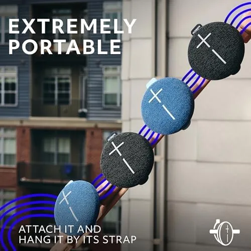 Close look at the Ultimate Ears MINIROLL Waterproof Bluetooth Speaker - Majestic Blue | build quality
