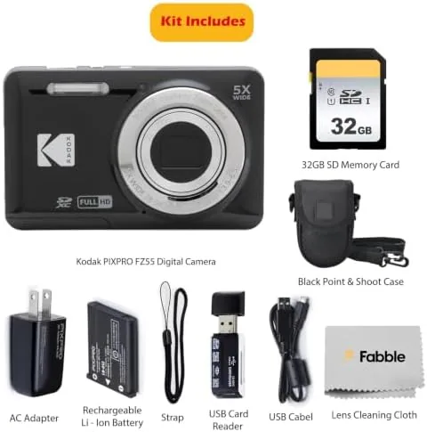 Close up of the KODAK PIXPRO FZ55 controls and 2.7 inch LCD screen