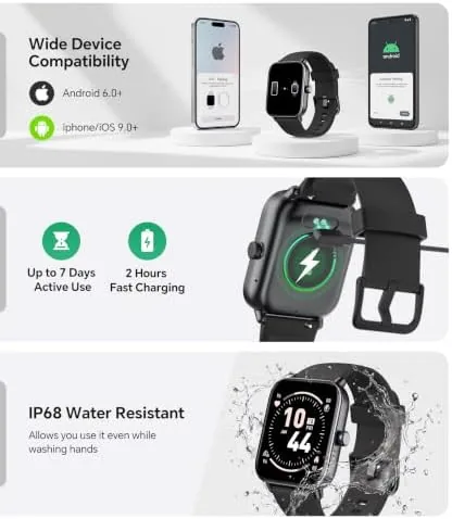 Testing the Quican Smart Watches for Women/Men, 2 Bands, Compatible for Android over two weeks