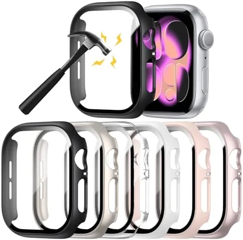 Overview of the Rontion 6 Pack Case with Screen Protector for 42mm Apple