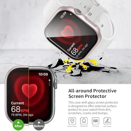 The Rontion 6 Pack Case with Screen Protector for 42mm Apple in real use