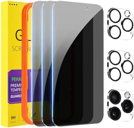 Overview of the PEHAEL for iPhone 16 Pro Max Privacy Screen Protector+Camera Lens