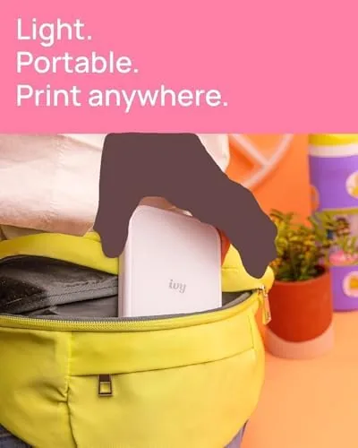 Detail shot of the Canon Ivy 2 Mini Photo Printer (Pure White) - Bluetooth features
