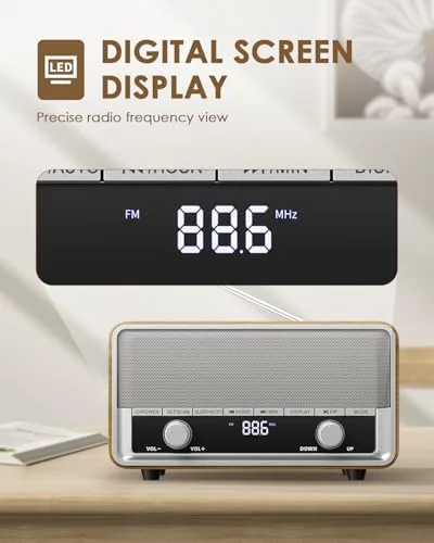 Testing the Vintage Wood AM FM Bluetooth Radio with Clear LCD Display over two weeks