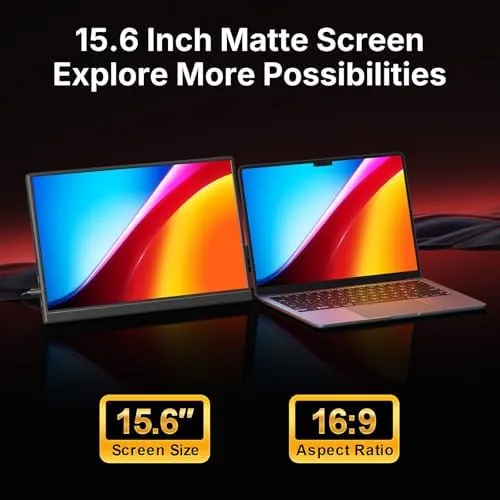 Close up of the slim profile and the matte back panel of the WGK monitor
