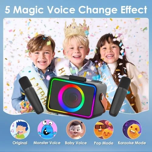 Detail shot of the Karaoke Machine for Kids Adults,Portable Bluetooth Speaker with 2 Wireless features