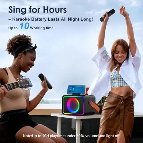 Testing the Karaoke Machine for Kids Adults,Portable Bluetooth Speaker with 2 Wireless over two weeks