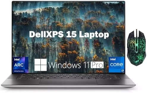 Dell XPS 15 9530 open on a desk showing the FHD+ display
