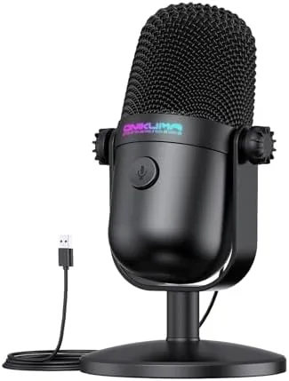 Overview of the Gaming Microphone with Noise Cancellation & Mute Button, USB Condenser