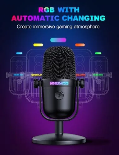 The Gaming Microphone with Noise Cancellation & Mute Button, USB Condenser compared in context