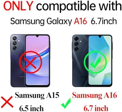 Close look at the LeYi for Samsung Galaxy A16-5G Case: with Tempered Glass Screen build quality