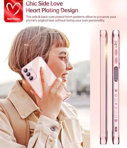 The LeYi for Samsung Galaxy A16-5G Phone Case Love Heart Plating compared in context