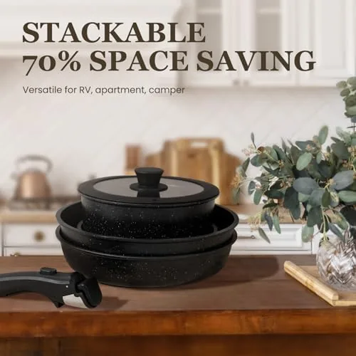 The detachable handle being attached to a KIKCOIN saucepan during the test