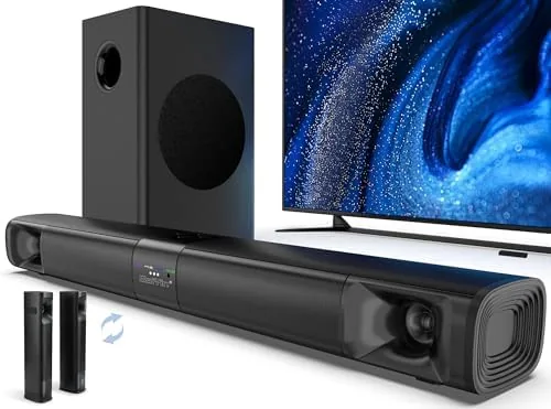 Saiyin Sound Bar for Smart TV with Subwoofer, 100W Detachable Soundbar Home Theater Surround Review: Tested and Rated