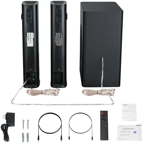 Testing the Saiyin Sound Bar for Smart TV with Subwoofer, 100W Detachable over two weeks