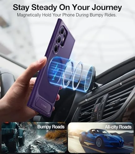 The TORRAS Strong Magnetic & Stand for Samsung Galaxy S24 Ultra in real use
