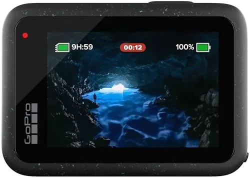 The GoPro Hero12 Black beside a DJI action camera and a budget 4K camera