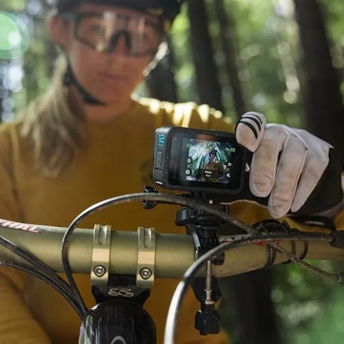 Underwater test clip frame showing the Hero12 Black recording in a lake