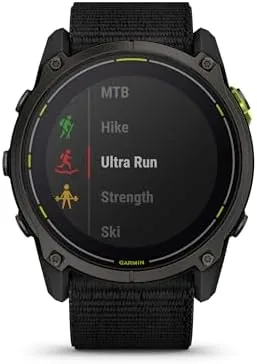 Close look at the Garmin Enduro™ 3, Solar, 51 mm, Sapphire, Black UltraFit Nylon build quality