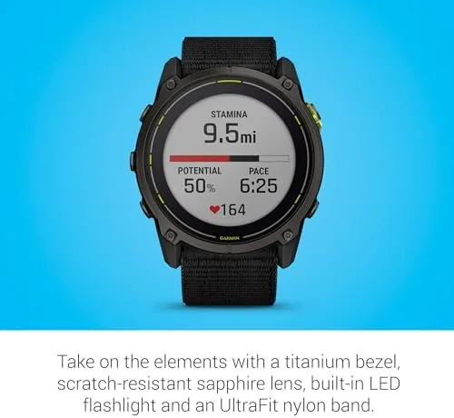 The Garmin Enduro™ 3, Solar, 51 mm, Sapphire, Black UltraFit Nylon in real use