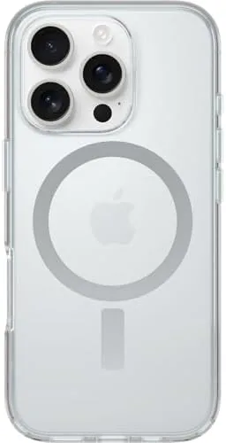 Clear Symmetry Series case on an iPhone 16 Pro showing the phone finish through it