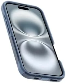 The Commuter case on a wireless charger showing charging through the case