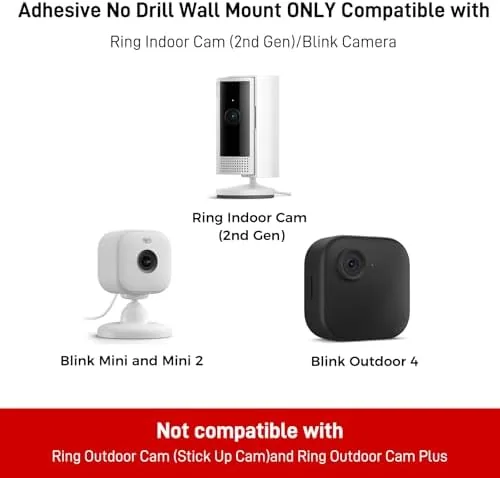 Close look at the No Drill Ring Indoor Cam Adhesive Wall Mount Bracket Compatible build quality