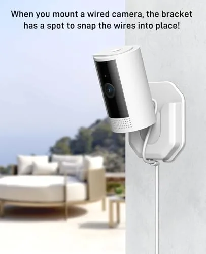 The No Drill Ring Indoor Cam Adhesive Wall Mount Bracket Compatible in real use