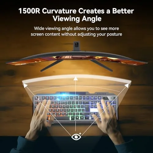 SANSUI 32 curved monitor during a competitive game with low input lag