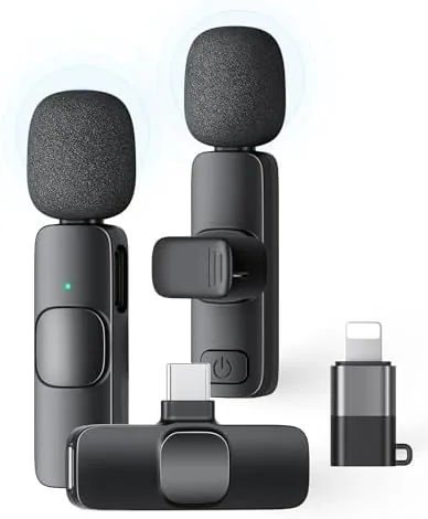2 Pack Wireless Lavalier Microphone for iPhone iPad and Android Phone, Lapel Mic Plug Review: Tested and Rated