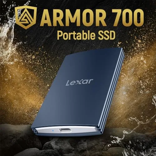 Close look at the Lexar 4TB Armor 700 Portable SSD, Up to 2000MB/s, USB build quality