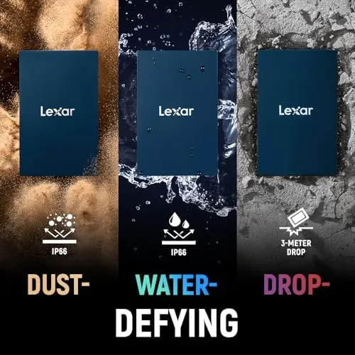 Another view of the Lexar 4TB Armor 700 Portable SSD, Up to 2000MB/s, USB