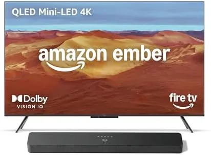 Close look at the Amazon Ember 55" Mini-LED Series with Fire TV Soundbar Plus build quality