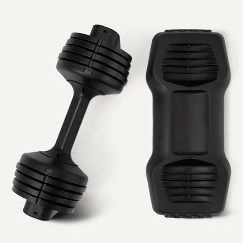 The Amazon Basics Adjustable Dumbbell, 25 lb in real use