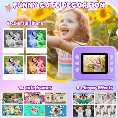 The Kids Camera Instant Print, Christmas Birthday Gifts for Girls and in real use