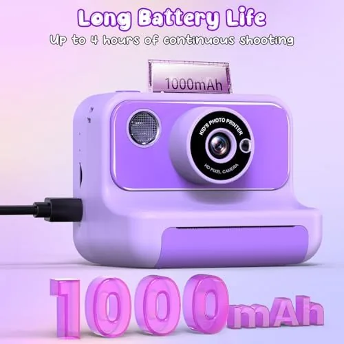 Another view of the Kids Camera Instant Print, Christmas Birthday Gifts for Girls and