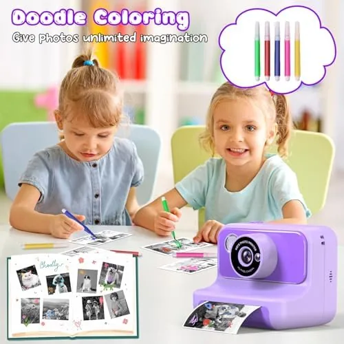 Testing the Kids Camera Instant Print, Christmas Birthday Gifts for Girls and over two weeks