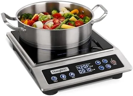 Overview of the ChangBERT Portable Induction Cooktop Enhanced Version, One-Click Max Power 1800W
