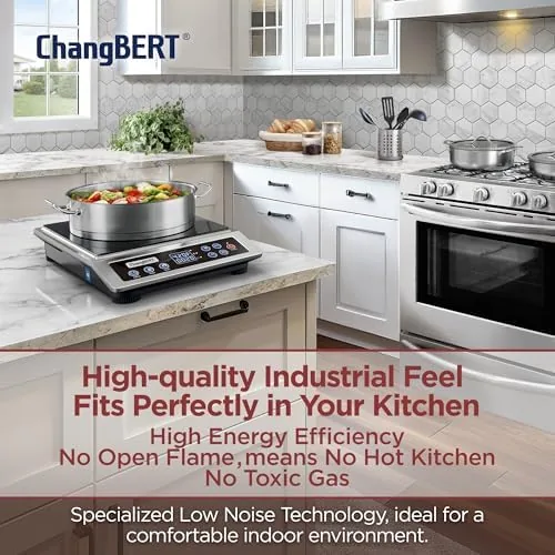 Another view of the ChangBERT Portable Induction Cooktop Enhanced Version, One-Click Max Power 1800W