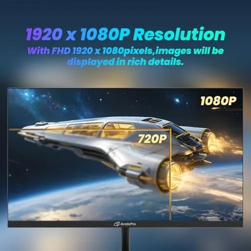Detail shot of the ArcticPro 22 Inch Gaming Monitor 144Hz, FHD Computer Monitor, 105% features
