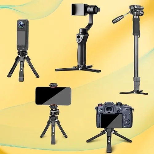 The Zeadio Heavy Duty Mini Metal Tripod Stand - Universal Small compared in context