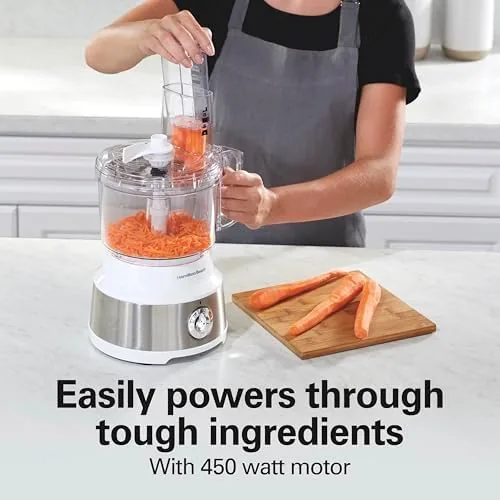 Fresh salsa being pulsed in the food processor bowl