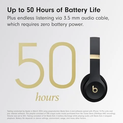 Solo 4 on a head next to a case of wireless earbuds