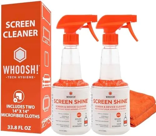 WHOOSH! Screen Shine Pro - TV Screen Cleaner & Cloth, Set of 2, 16.9 Review: Tested and Rated