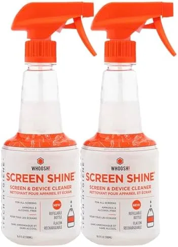 Close look at the WHOOSH! Screen Shine Pro ,  TV Screen Cleaner & Cloth build quality