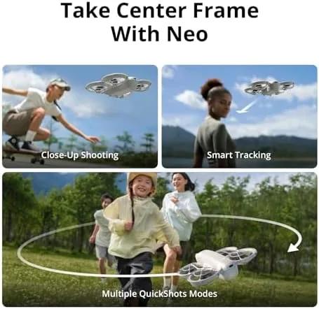 A person being followed by the DJI Neo on a running trail